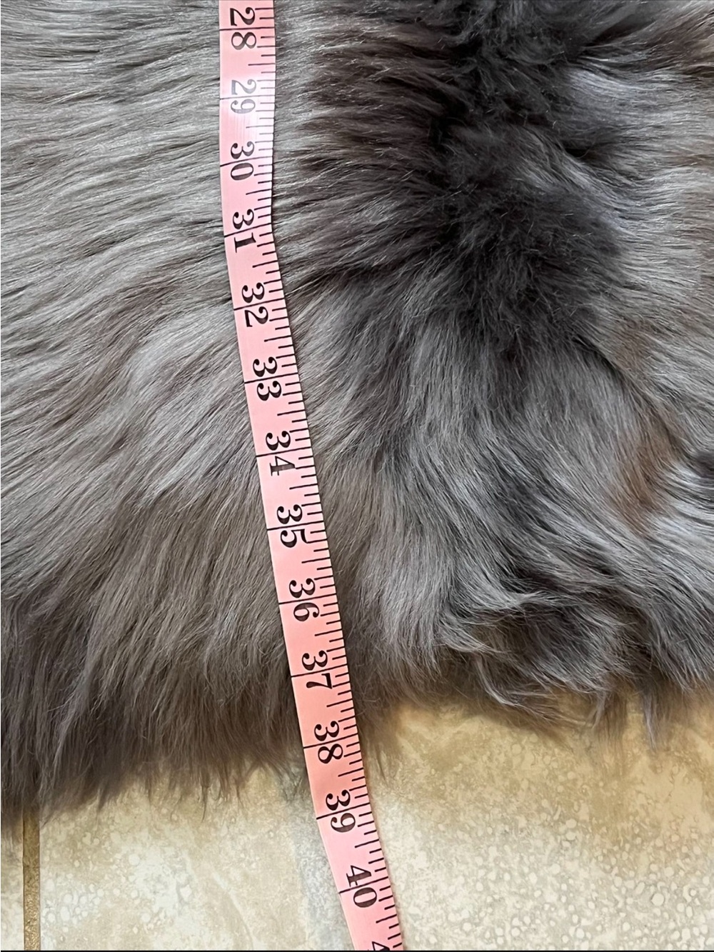 UGG Dark Gray Long Wool Sheepskin Rug - Picture 2 of 8